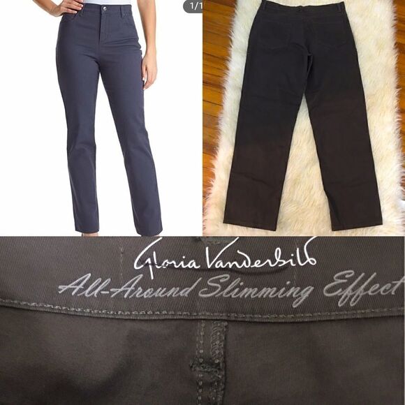 Gloria Vanderbilt Grey all around slimming pant - Picture 1 of 6